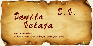 Danilo Velaja vizit kartica